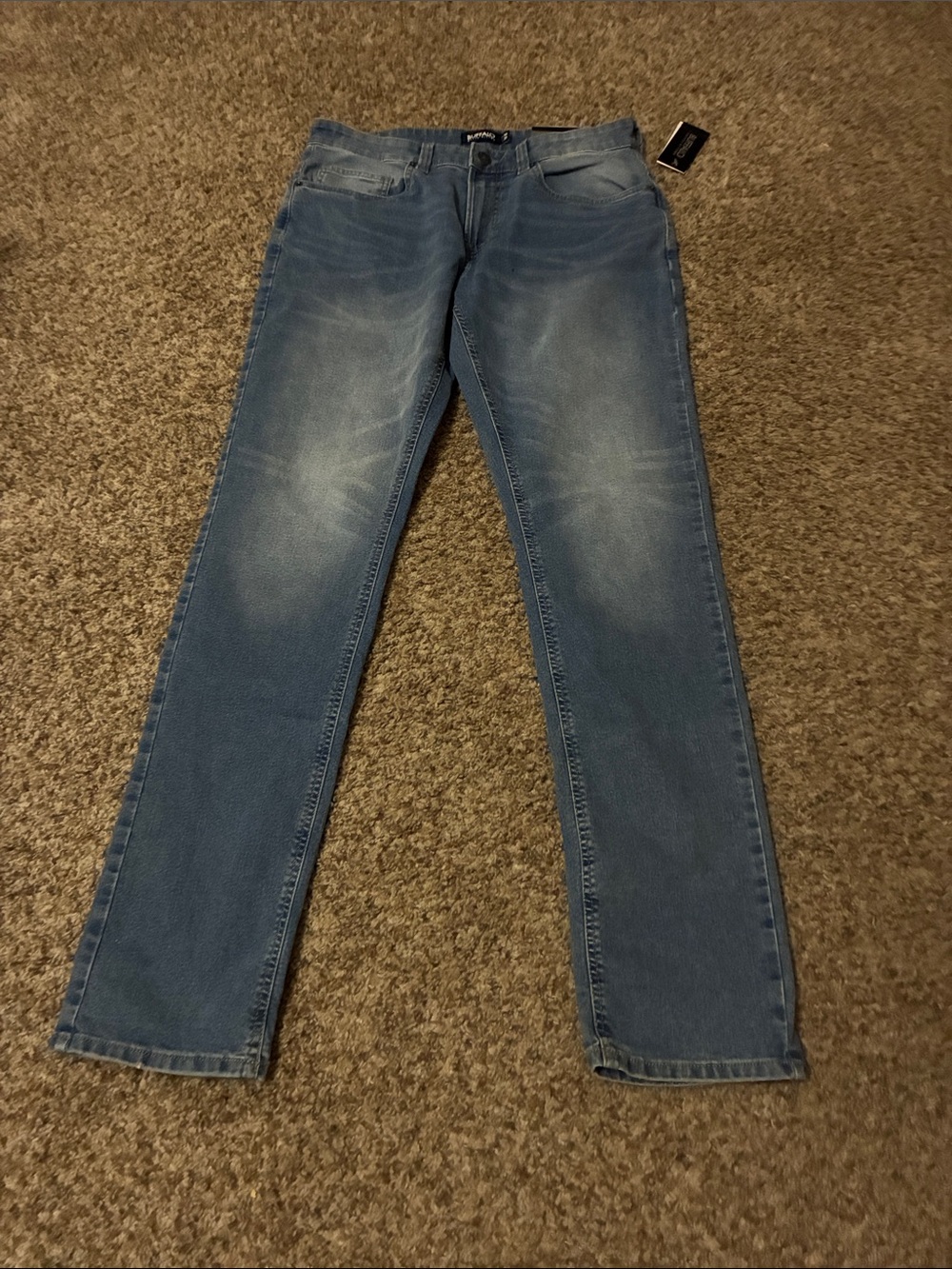 Buffalo David Bitton Men's Light Blue Slim Straight Jeans